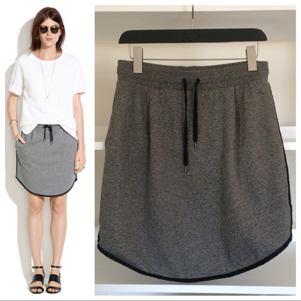 $78 MADEWELL Gray Drawstring Gymnasium Skirt M